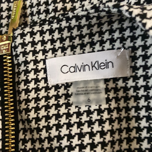 Calvin Klein Black and White houndstooth Sleeveless Sheath Dress - Picture 12 of 16